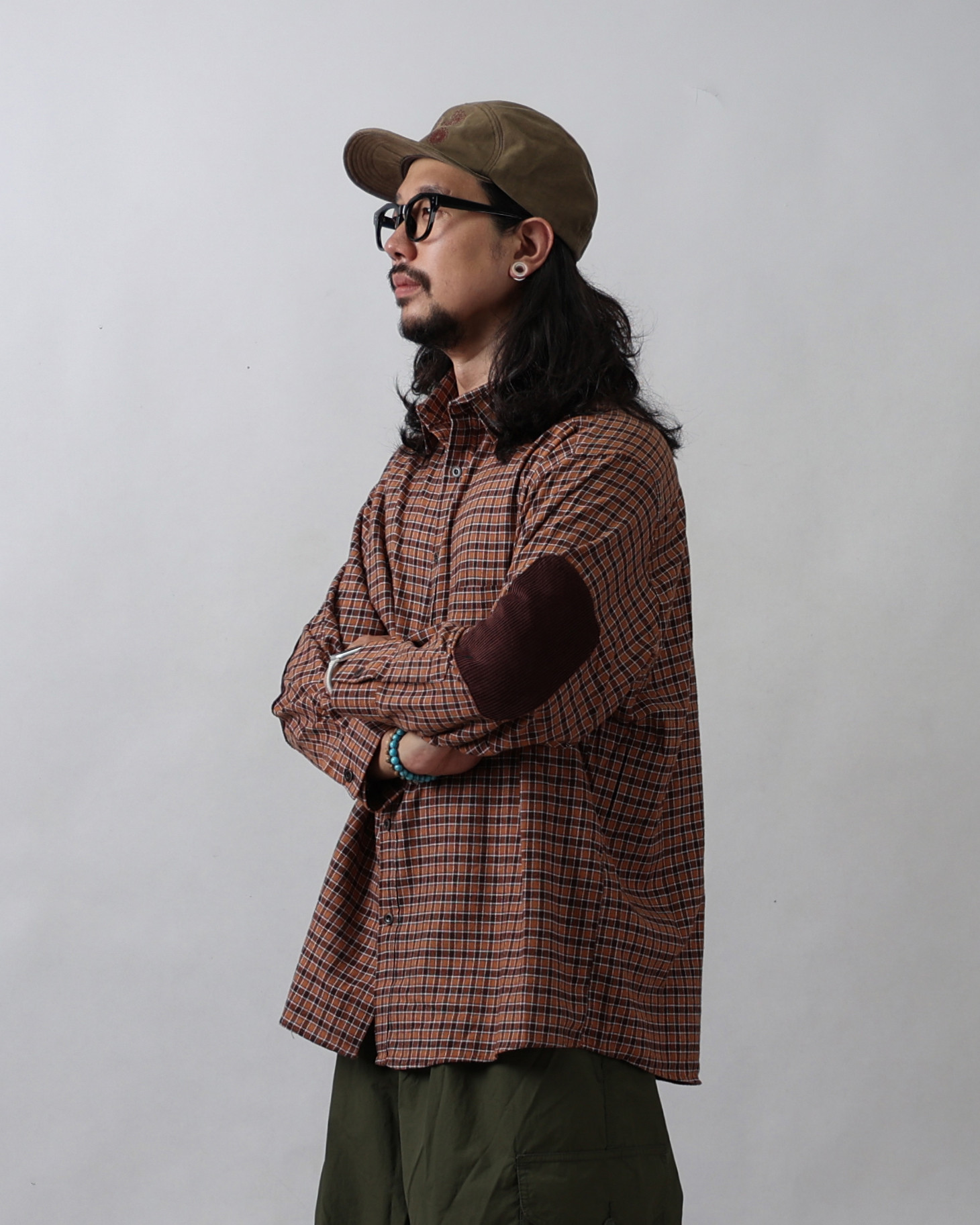 LIBERT RAY Patched Over Check Shirts (Navy/Green/Camel/Brown) - 6차 리오더 (2/29 배송예정)