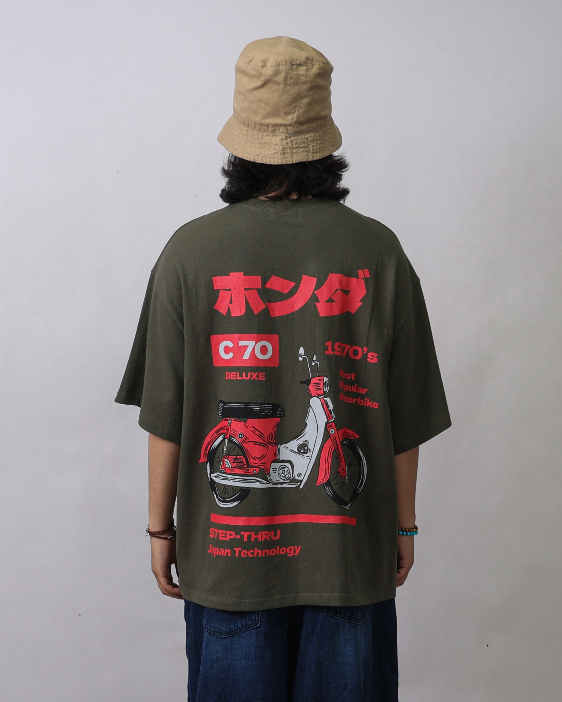 KIRI Hiragana Over Printed T Shirts (Black/Navy/Khaki/Ivory) - 23차 리오더 (네이비 5/14 배송예정)
