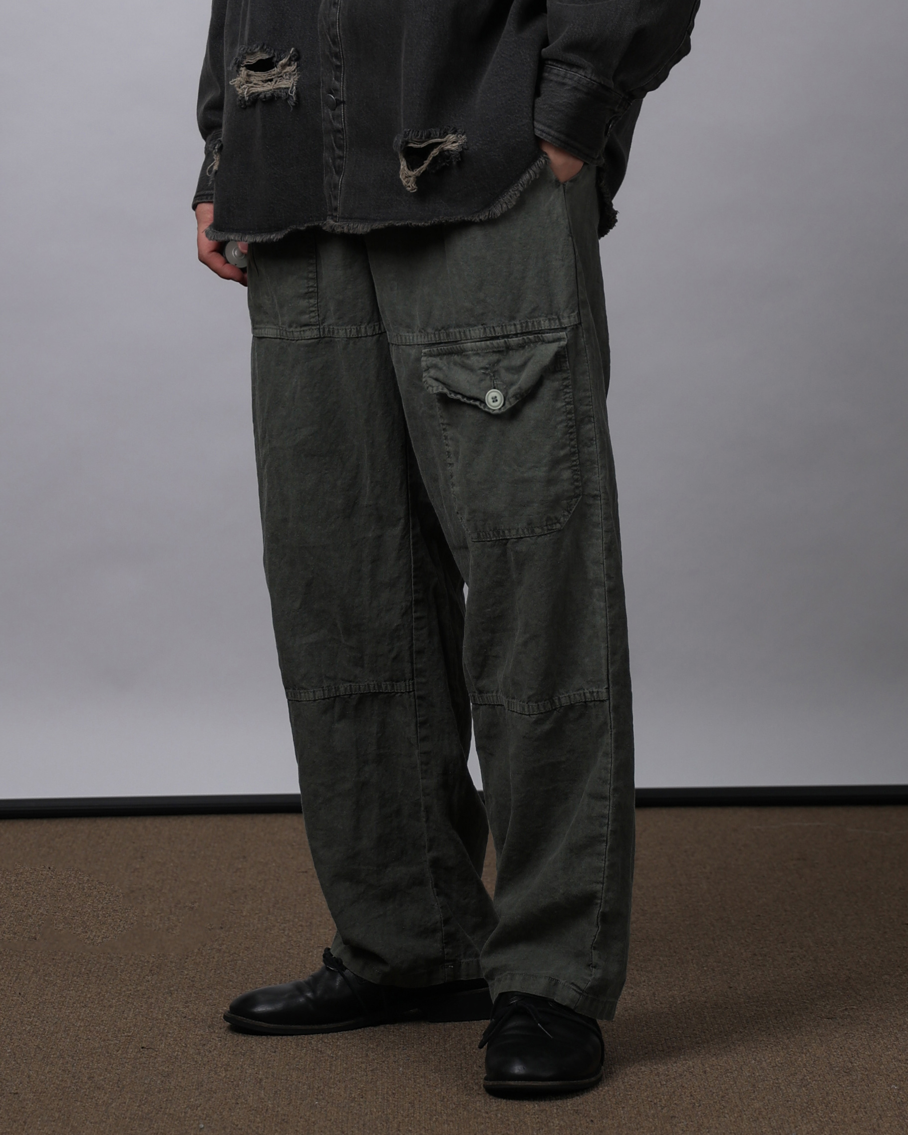 GAUZ MAFI Linen Washed Pocket Pants (Charcoal/Gray/Brown/Olive) - 3차 리오더 (브라운 5/10 배송예정)